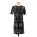 Tory Burch Casual Dress High Neck Short sleeves: Black Dresses - Women's Size Small