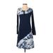 Athleta Casual Dress - Shift: Blue Print Dresses - Women's Size X-Small