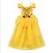 Disney Dresses | Beauty And The Beast Belle Glitter Dress | Color: Gold/Red | Size: 9/10