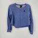 Adidas Tops | Adidas Women's Sweatshirt Size Xs Blue Cropped Pullover Long Sleeve Top | Color: Blue | Size: Xs