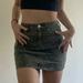 American Eagle Outfitters Skirts | American Eagle High Rise Mini Leopard Print Denim Mini Skirt | Color: Green | Size: 2