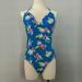 Jessica Simpson Swim | Jessica Simpson Halter Floral Swimwear-Size M | Color: Blue | Size: M