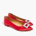 J. Crew Shoes | J Crew Women's Crystal-Embellished Pointed-Toe Flats Red Shoes | Color: Red | Size: Various