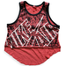 Nike Tops | Nike Air Custom Cropped Hi Lo Red Geometric Big Logo Tank Top Women Sz M | Color: Black/Red | Size: M