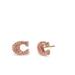 Coach Jewelry | Coach Pave Signature C Stud Earrings New | Color: Gold/Pink | Size: Os