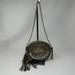 Gucci Bags | Gucci Soho Linen Round Leather Silver Metallic Top Zipper Crossbody Purse Bag | Color: Gray/Silver | Size: Os