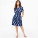 J. Crew Dresses | J. Crew Cotton Puff-Sleeved Dress Navy Budding Branch Women’s Size Medium | Color: Blue/Purple | Size: M