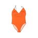 Burberry One Piece Swimsuit: Orange Solid Swimwear - Women's Size X-Large