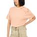 Free People Tops | Free People We The Free Rubi Ripped Pocket Tee | Color: Orange/Pink | Size: L