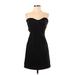 VS Bra Tops Cocktail Dress - Party: Black Solid Dresses - Women's Size Small