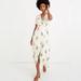 Madewell Dresses | Madewell Boho Ruffle-Sleeve Maxi Dress In Classic Corsage Size 8 | Color: Green/White | Size: 8