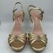 Kate Spade Shoes | Kate Spade New York Women’s Gold 4 Inch Open Toed Heels | Color: Gold | Size: 6.5