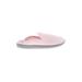 Dearfoams Sandals: Slip On Stacked Heel Feminine Pink Solid Shoes - Women's Size 11 - Open Toe