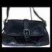 Coach Bags | Coach Hampton F12606 Black Leather Medium Flap Shoulder Buckle Bag Purse | Color: Black | Size: Os