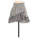 Free People Casual Skirt: Ivory Jacquard Bottoms - Women's Size Small