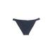 Swimsuit Bottoms: Blue Solid Swimwear - Women's Size 8