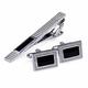 Cufflinks Necktie Clip for Tie Pin for Mens Gift Classic Pattern Tie Bar Cufflinks Tie Clip Set