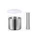 QTYUERGK Mortar and Pestle,herb grinder,Mortar and Pestle Brushed Stainless Steel Mortar and Pestle with lid, Garlic Spice Grinder Mixing Grinding Bowl Set Mill Grinder Crusher Kitchen Tool Gadget for