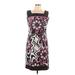 DressBarn Casual Dress - Mini Square Sleeveless: Black Print Dresses - Women's Size 10