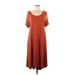 Lularoe Casual Dress - Midi: Brown Solid Dresses - New - Women's Size Medium