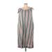 Old Navy Casual Dress - Shift: Gray Stripes Dresses - Women's Size X-Large