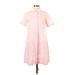 Lisa Marie Fernandez for Target Casual Dress - Shirtdress: Pink Grid Dresses - Women's Size X-Small