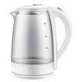 Kettles,Glass Kettle, 1.8L Cordless 1500W Removable Filter, Boil Dry Protection & Auto Shut Off, Led Light,Portable Kettle for Travel Used for Family Outings/White/15 * 15 * 25Cm elegant
