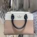 Kate Spade Bags | Kate Spade Madison Colorblock Saffiano Leather Small Satchel Toasted Hazelnut | Color: Tan/White | Size: Small