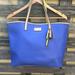 Coach Bags | Coach Park Metro Leather Shopper Satchel Tote Bag Porcelain Blue | Color: Blue/Yellow | Size: Os