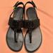 Tory Burch Shoes | New Tory Burch Benton 2 Flat Thong Sandal. Willa Tweed Perfect. Size 7. | Color: Black | Size: 7