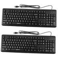 Homoyoyo 2pcs Radical Keyboard Computer Keyboards Electronic Keyboard USB Keyboard Wired Keyboard Full Size Keyboard Laptop Keyboard Compact Keyboard Office Keypad Desktop Abs