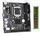 Spactz ITX H61 Desktop Motherboard with 1x4G DDR3 1600MHz RAM CPU LGA 1155 Support Up to 16GB RAM Slots 100M Network Card Durable Easy to Use