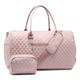 Travel Duffel Bag Travel Duffle Bag Weekend Package Women with Toiletry Carry on Overnight Bags Gym Duffel Fashion Wet Pocket for Travel Holdall (Color : Pink)