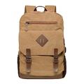 KAUKKO Canvas Leisure Backpack for Men and Women, Vintage Hiking Backpack with 14 Inch Laptop Compartment, brown, Rucksack Backpacks