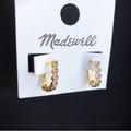 Madewell Jewelry | Madewell Tennis Collection Bezel Set Crystal Carabiner Hoop Earrings Purple | Color: Gold/Purple | Size: Os