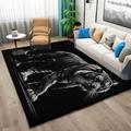 PICUAL Rugs Living Room Black Tiger 120x170 cm Area Rugs for Bedroom Modern Large Short Pile Rugs Carpet Non-Slip Soft Living Room Rugs Room Decor