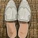 J. Crew Shoes | J.Crew Studded Academy Penny Loafer Mules Sz.9 | Color: Silver/White | Size: 9