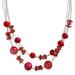 Anthropologie Jewelry | Anthropologie Red Bead Bohemian Double Layer Necklace | Color: Red | Size: Os