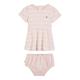 Minikleid TOMMY HILFIGER "BABY STRIPED RIB DRESS S/S" Gr. 80, N-Gr, pink (whimsy pink, white) Baby Kleider Ringelkleider