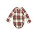 Hanna Andersson Long Sleeve Onesie: Red Plaid Bottoms - Size 6-12 Month