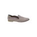 Indigo Rd. Flats: Slip On Stacked Heel Casual Gray Solid Shoes - Women's Size 10 - Almond Toe