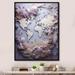 Design Art Ethereal Lavender World Map - World Map Canvas Wall Art Metal in Gray/Indigo | 40 H x 30 W x 1.5 D in | Wayfair FL122611-30-40-BK