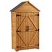Creationstry Outdoor Storage Cabinet, Garden Wood Tool Shed w/ Shelves & Latch | 68.89" H x 39.56" W x 22.04" D | Wayfair JJ-MX-24031066