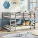 Solid Pine Full over Full Bunk Bed with Full-length Guardrail