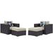 Modway 4 Piece Seating Group w/ Cushions in Black | Outdoor Furniture | Wayfair 665924527028