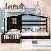 Versatile Solid Wood Twin L-Shaped House Bed - Ideal for Kids' Comfort & Playful Bedrooms