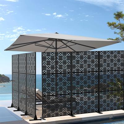 Outdoor Privacy Screen Metal Privacy Screen Panel Free Standing - 72*47