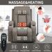 Vibration Massage Heated Sofa w/USB Port Heavy Motion Power Lift Recliner Chair w/Cup Holders for Livingroom