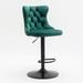 2PCS Swivel Velvet Barstools with Adjusatble Seat Height,Modern Bar Stools with Comfortable Tufted