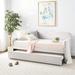 Daybed and Trundle in Fog Fabric, Contemporary and Convenient